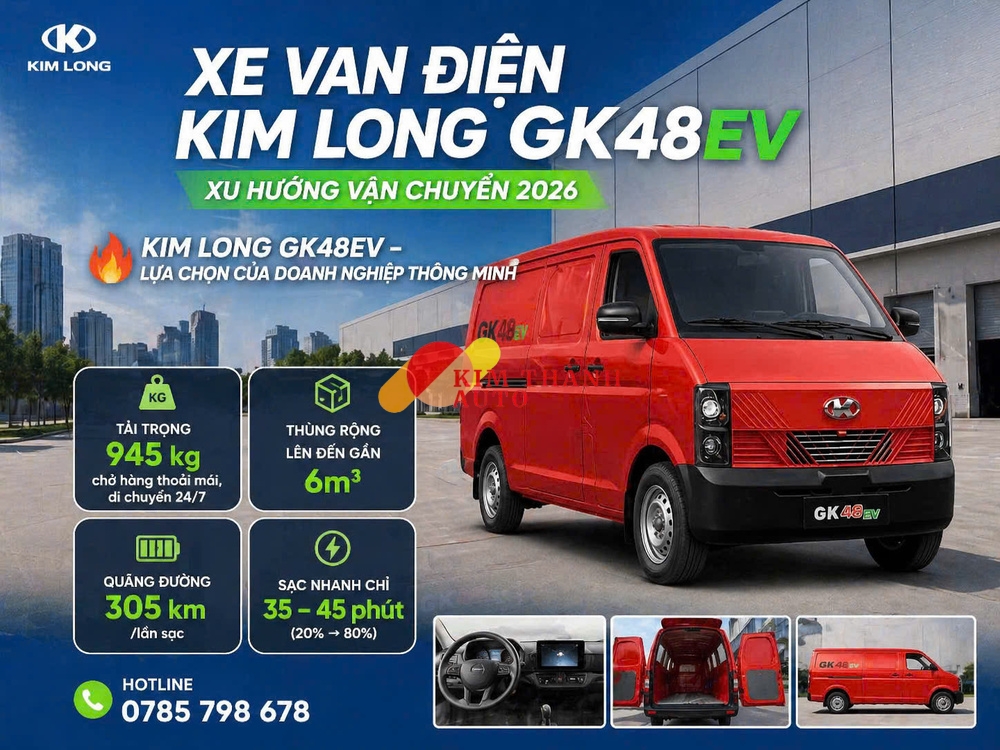 Xe Kim Long Van Điện GK48EV
